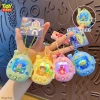 Official Toy Story glowing cute pet backpack keychain pendant, adorable Woody doll key chain bag pendant details Picture